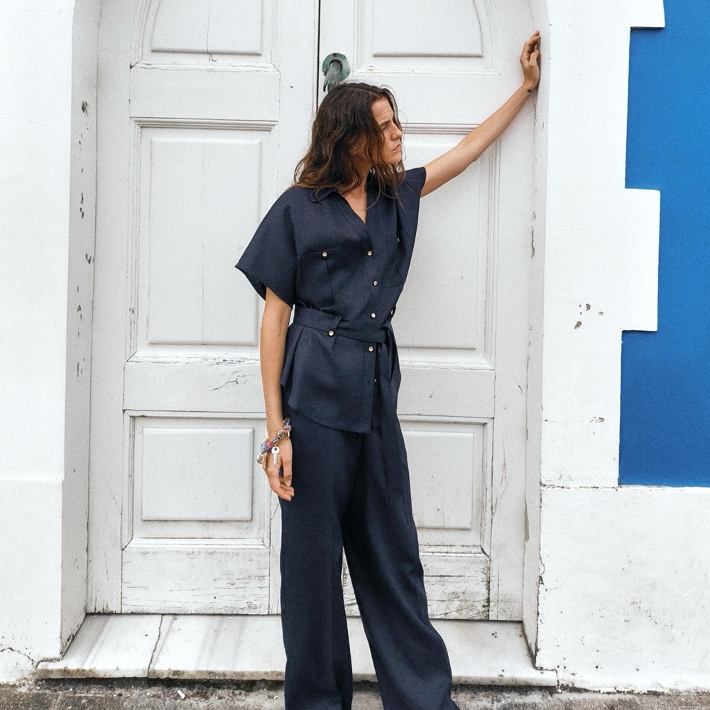 Zara Blue Linen Set